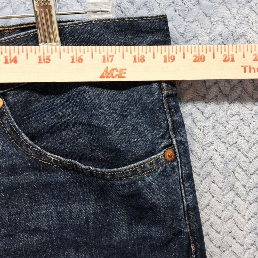 Levis 541 Mens Athletic Fit Denim Shorts Dark Wash Blue Size 38 Summer Dadcore - Picture 3 of 8